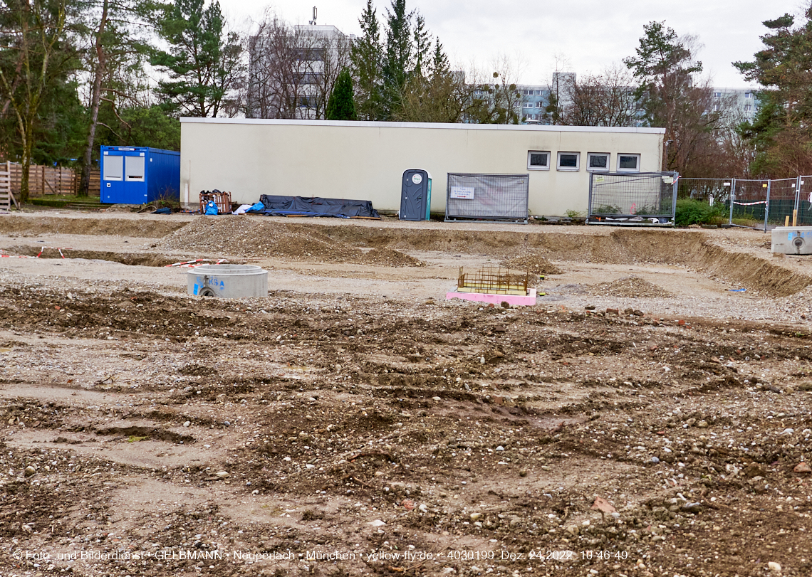 24.12.2022 - Baustelle an der Quiddestraße Haus für Kinder in Neuperlach
